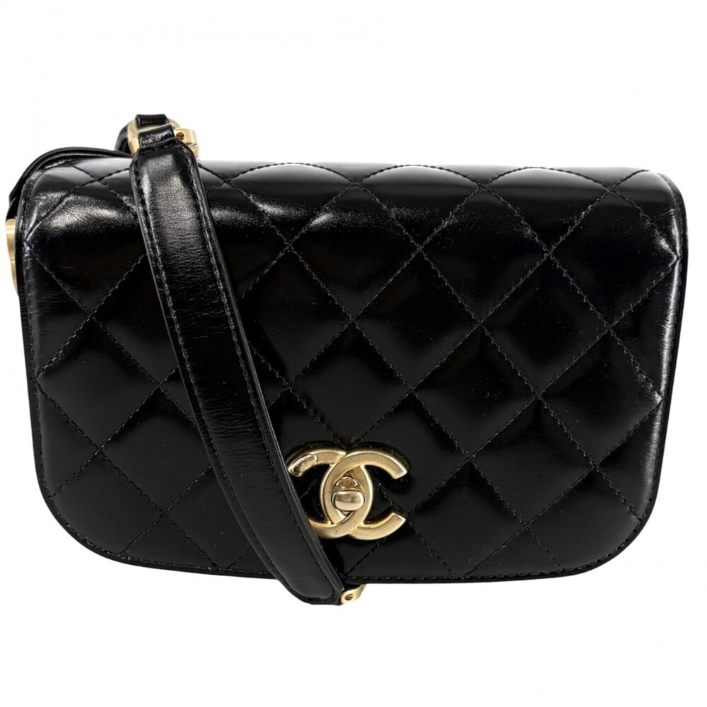 Chanel Mini Matelasse Shoulder Bag for Women, Chain, Turnlock Closure, Bag, C...